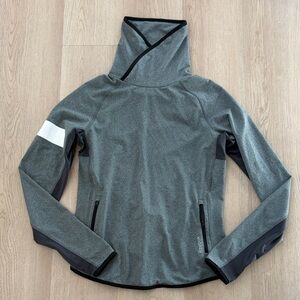 Reebok Gray Performance Pullover with White Sleeve Accent